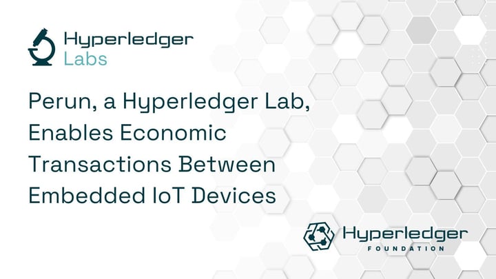 Perun, a Hyperledger Lab, enables economic transactions between embedded IoT devices