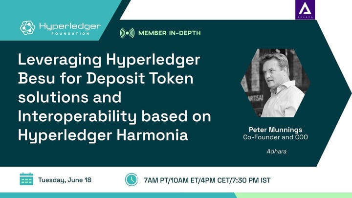 Leveraging Hyperledger Besu for Deposit Token solutions and Interoperability based on Hyperledger Lab, Harmonia.