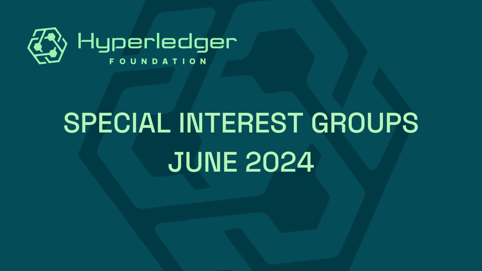 Special Interest Group Presentations June